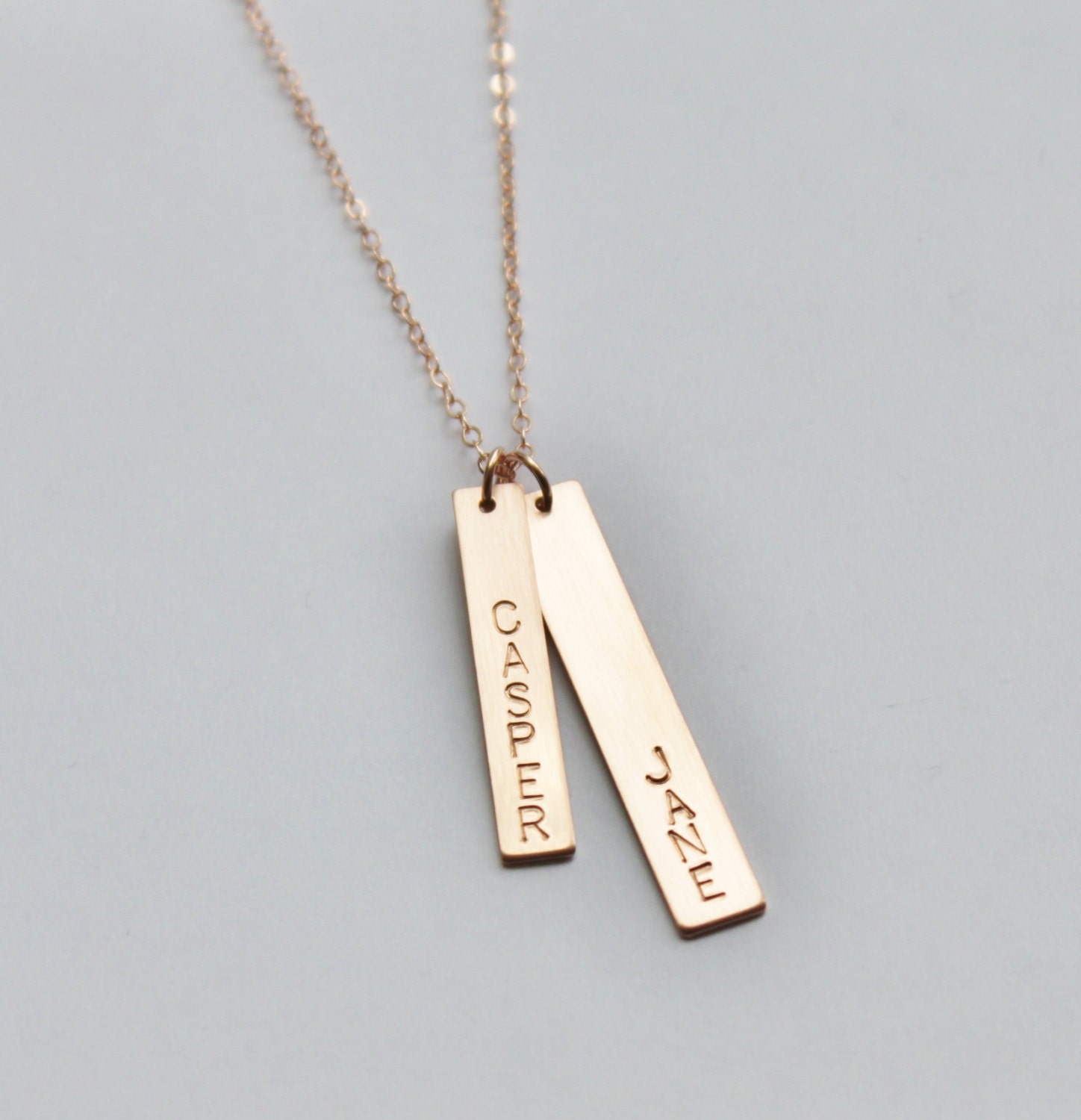 Personalized Bar Necklace Personalized Necklace Silver