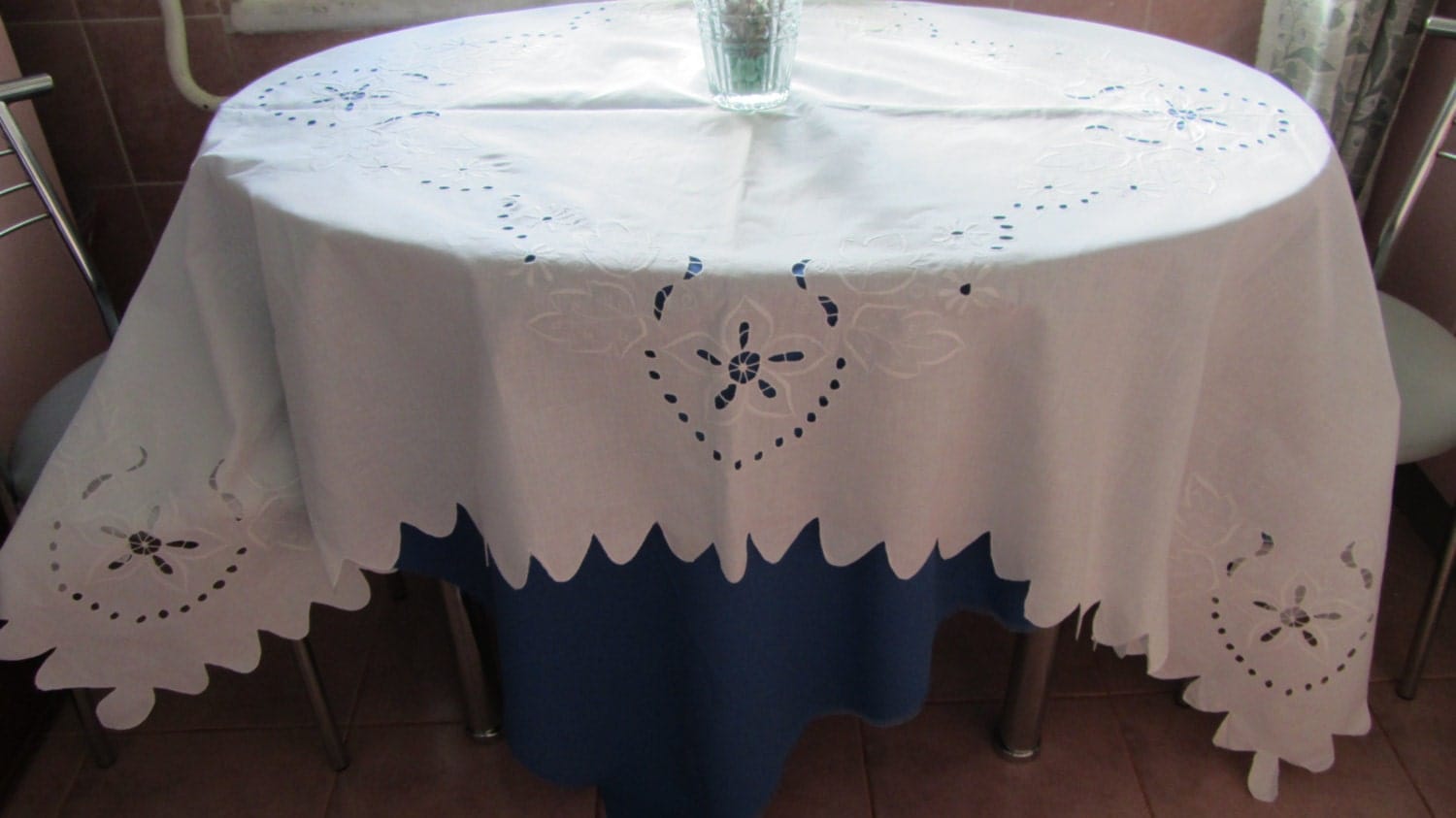 Vintage Lace White Large Rectangular Tablecloth, lace doily, table rectangular d