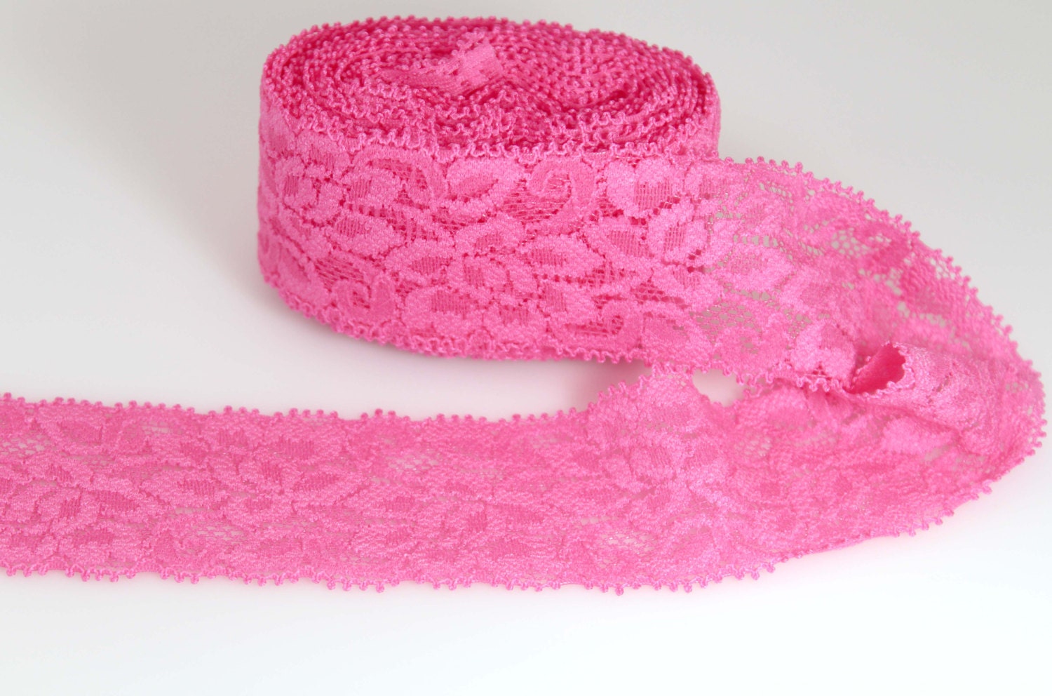 Hot Pink 1 1 2 Stretch Lace Elastic Wholesale