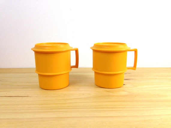 Vintage Tupperware Mugs Set Of Small Plastic Mug Coffee