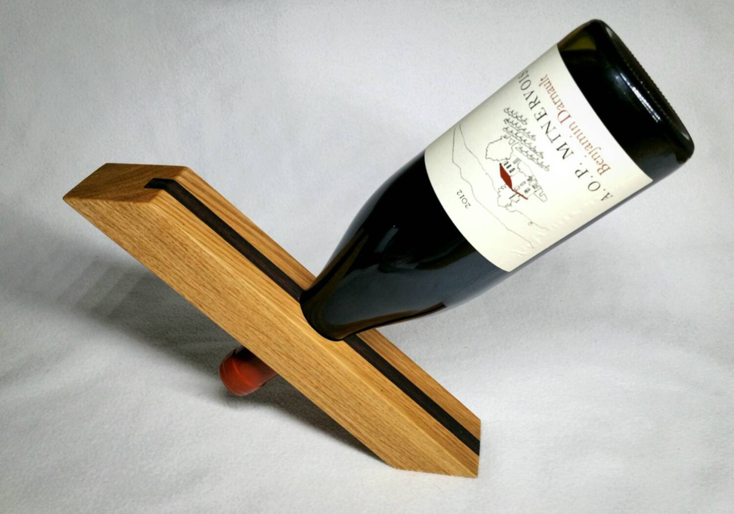 Floating Wine Bottle Holder Made From By Twoplankshomeware On Etsy