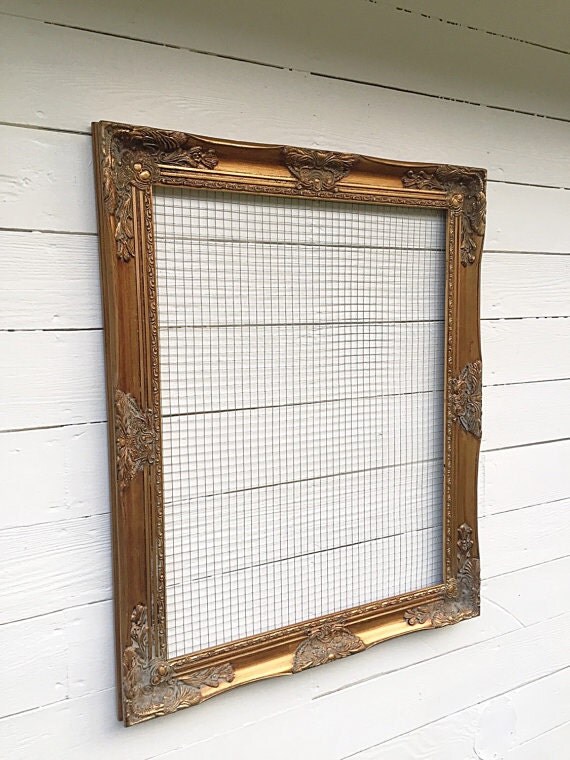 Chicken Wire Frame Gold Jewelry Hanging Organizer Wedding