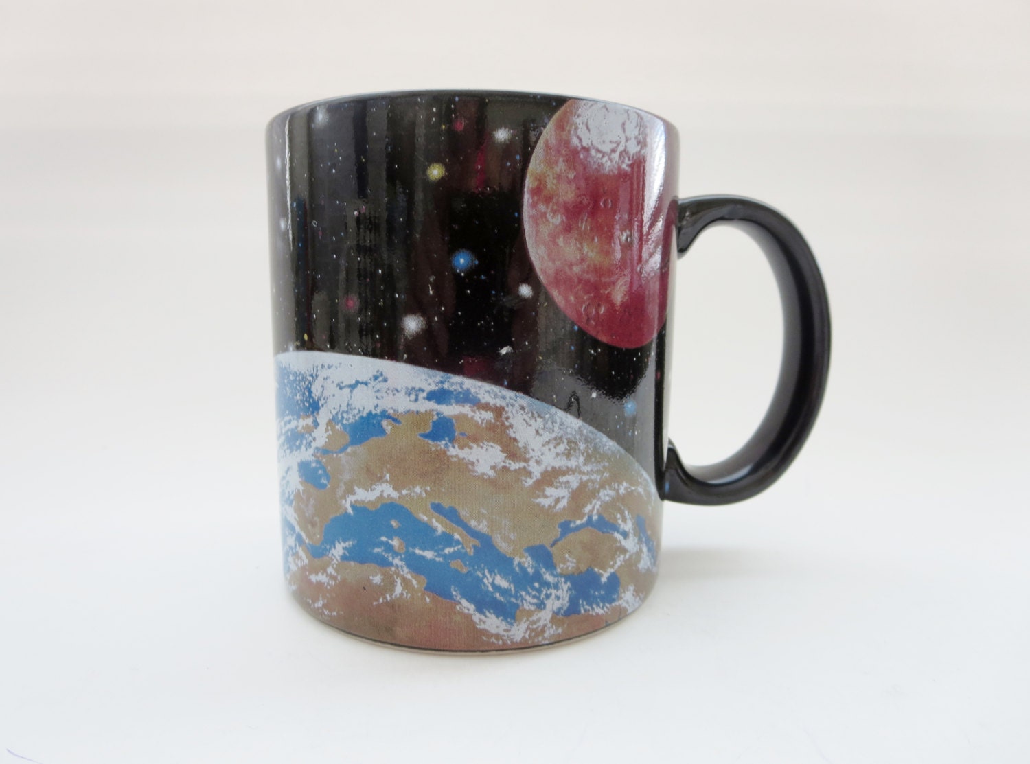 Space Coffee Mug Black Coffee Mug With Planets Neptune