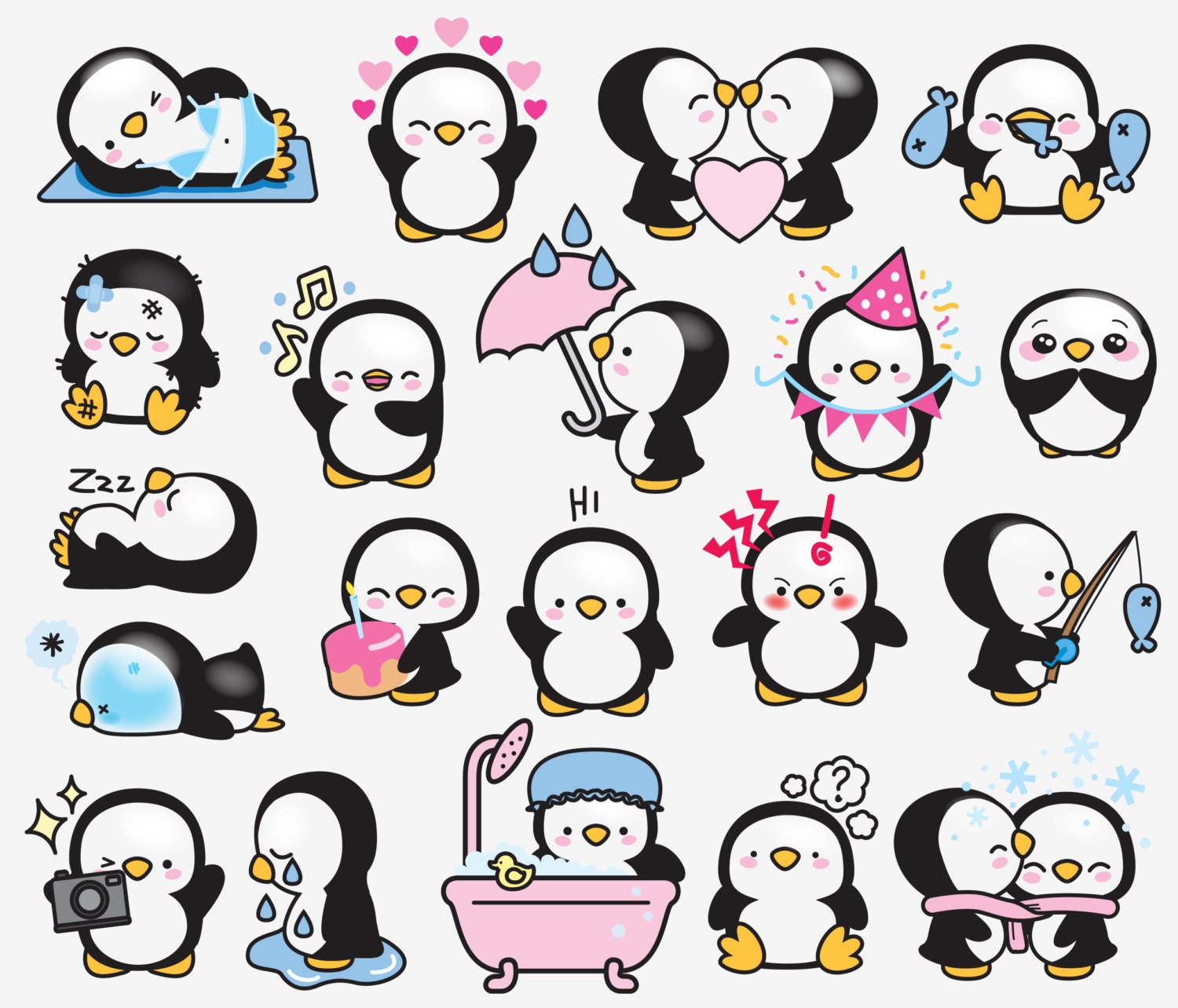 Premium Vector Clipart Kawaii Pearl The Penguin Cute