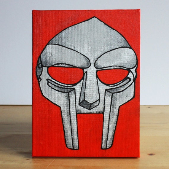 MF Doom Mask Painting Acrylic On Canvas By Beatentracks On Etsy