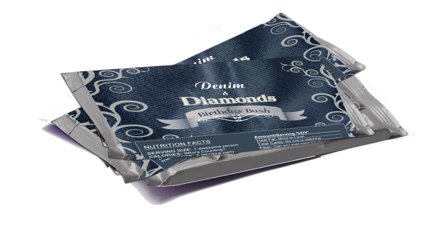 Denim Diamonds Chocolate Bar Wrapper Standard Hershey S