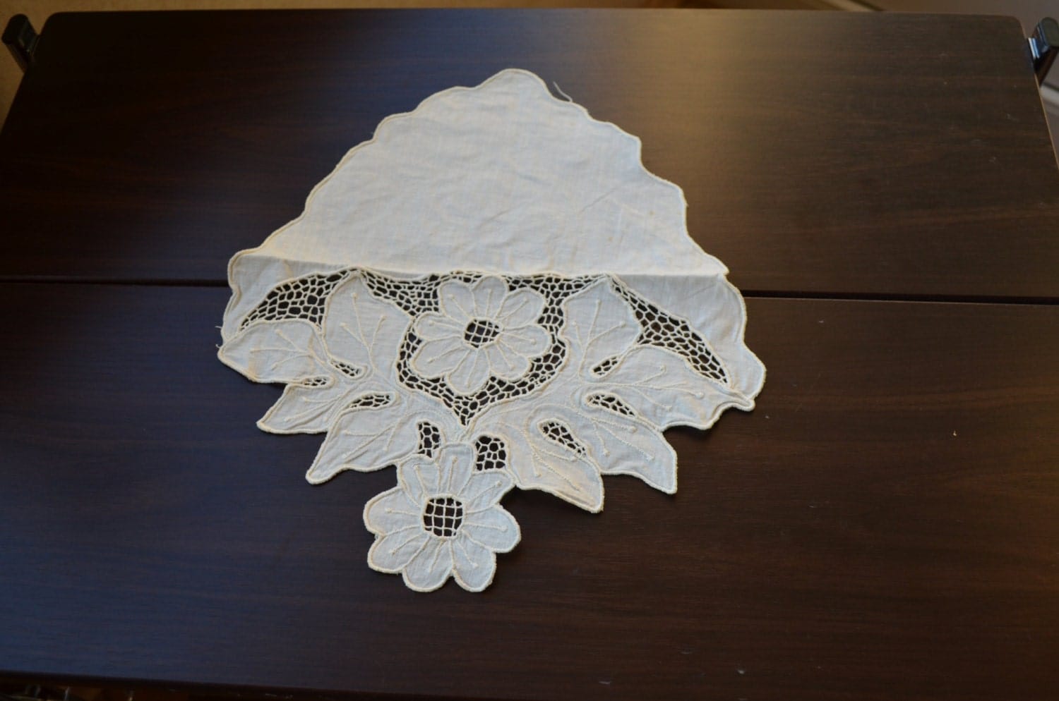 Vintage Decor Napkin for forniture from USSR 50s, Lace decor from USSR, table-na