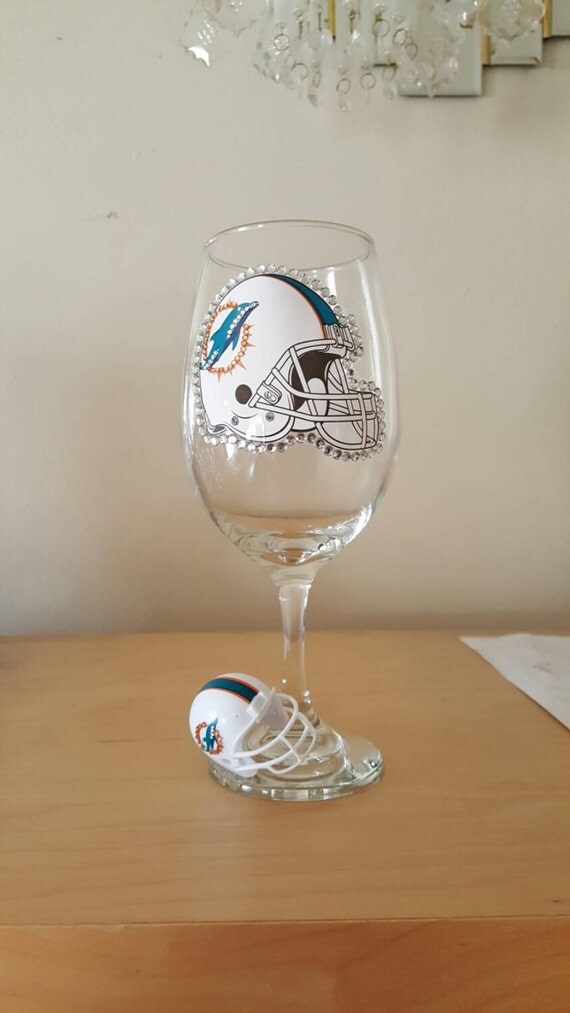 Miami Dolphins Wine Glass