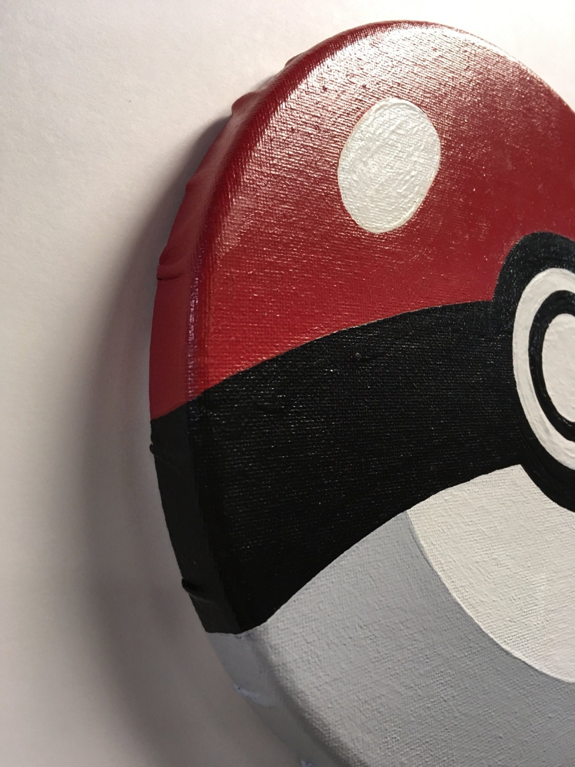 Hand Painted Pokeball Canvas