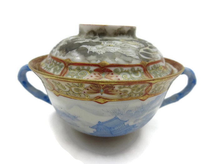 Antique Chinese Tea Cup With Lid