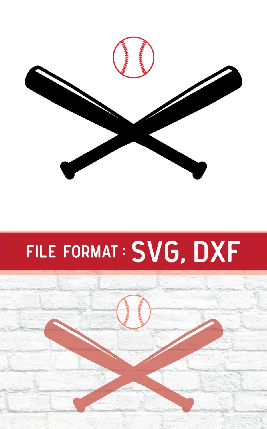 Svg Baseball Bat Monogram Cricut Files Vinyl Cutters By Dreamshape