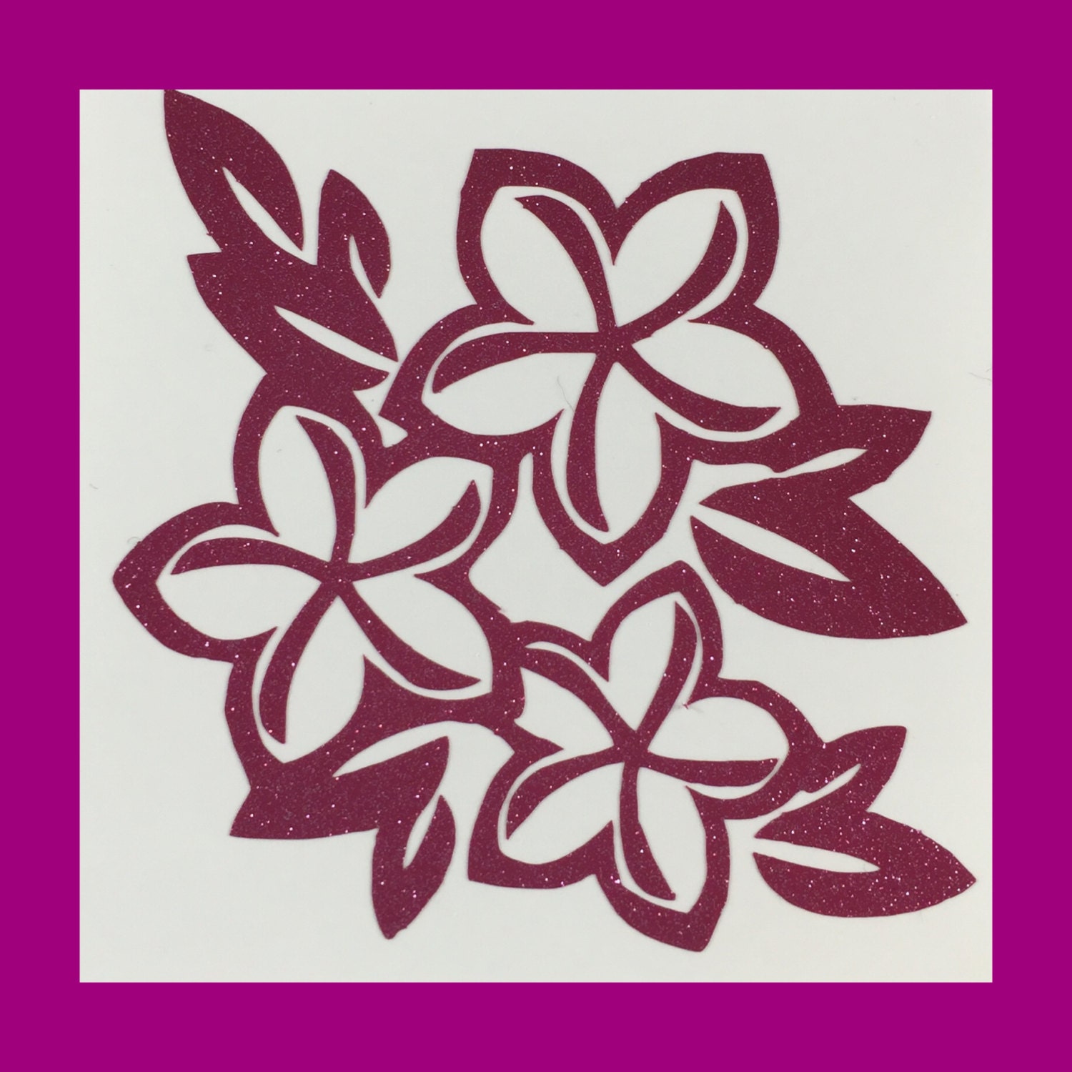 Plumeria Vinyl Decal Car Window Sticker Laptop Decal