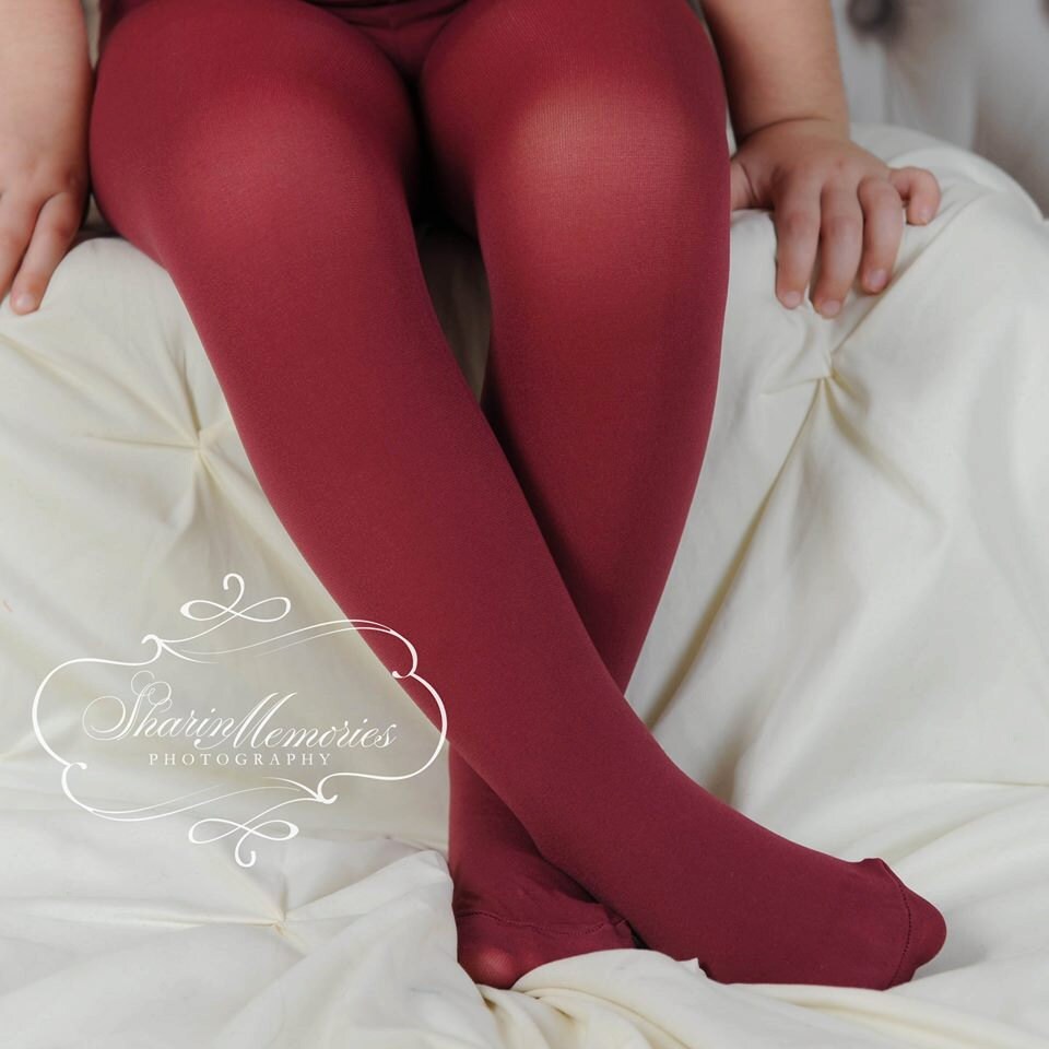 baby girl coral tights