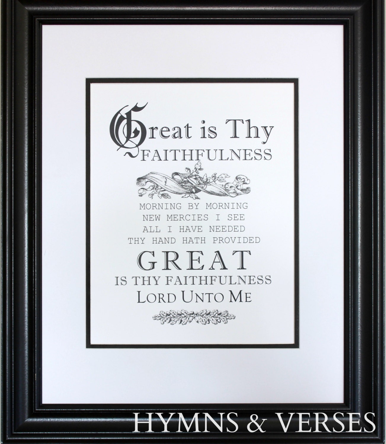 11 X 14 Great Is Thy Faithfulness Hymn Print By Hymnsandverses