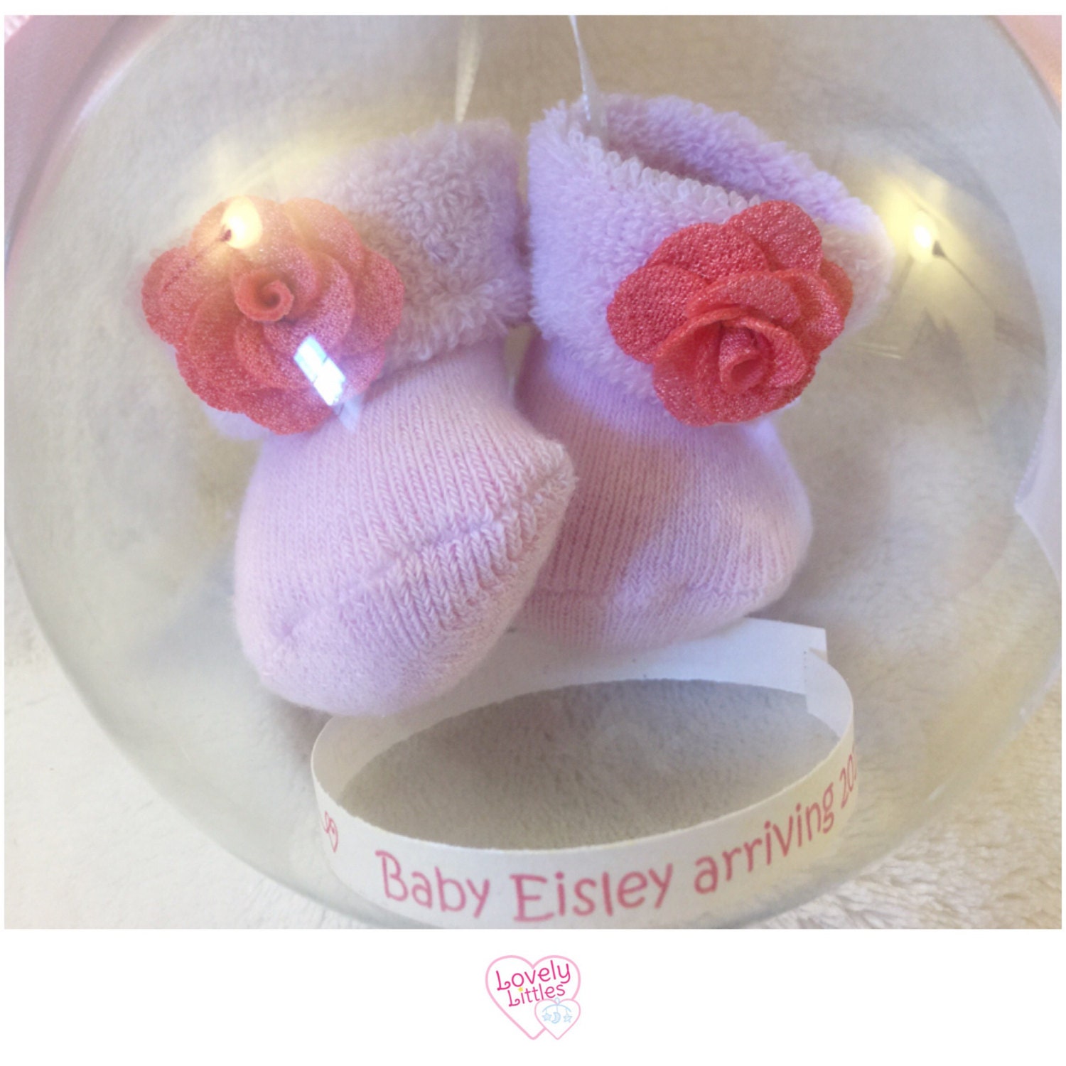 Gender Reveal Keepsake Gift For Girl Personalized Ball