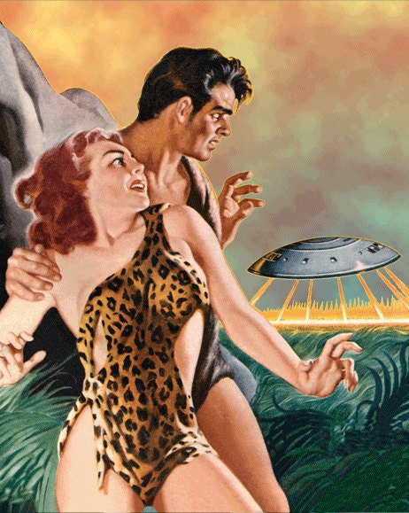 First Contact Vintage Sci Fi Pulp Giclée Art Print Choose