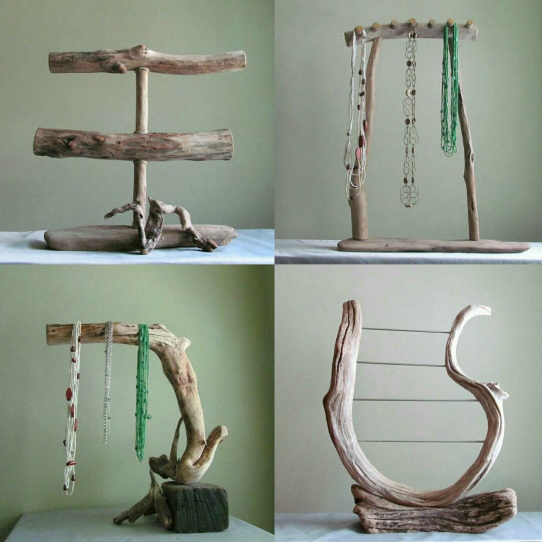 Driftwood Necklace Display Driftwood Jewelry Display