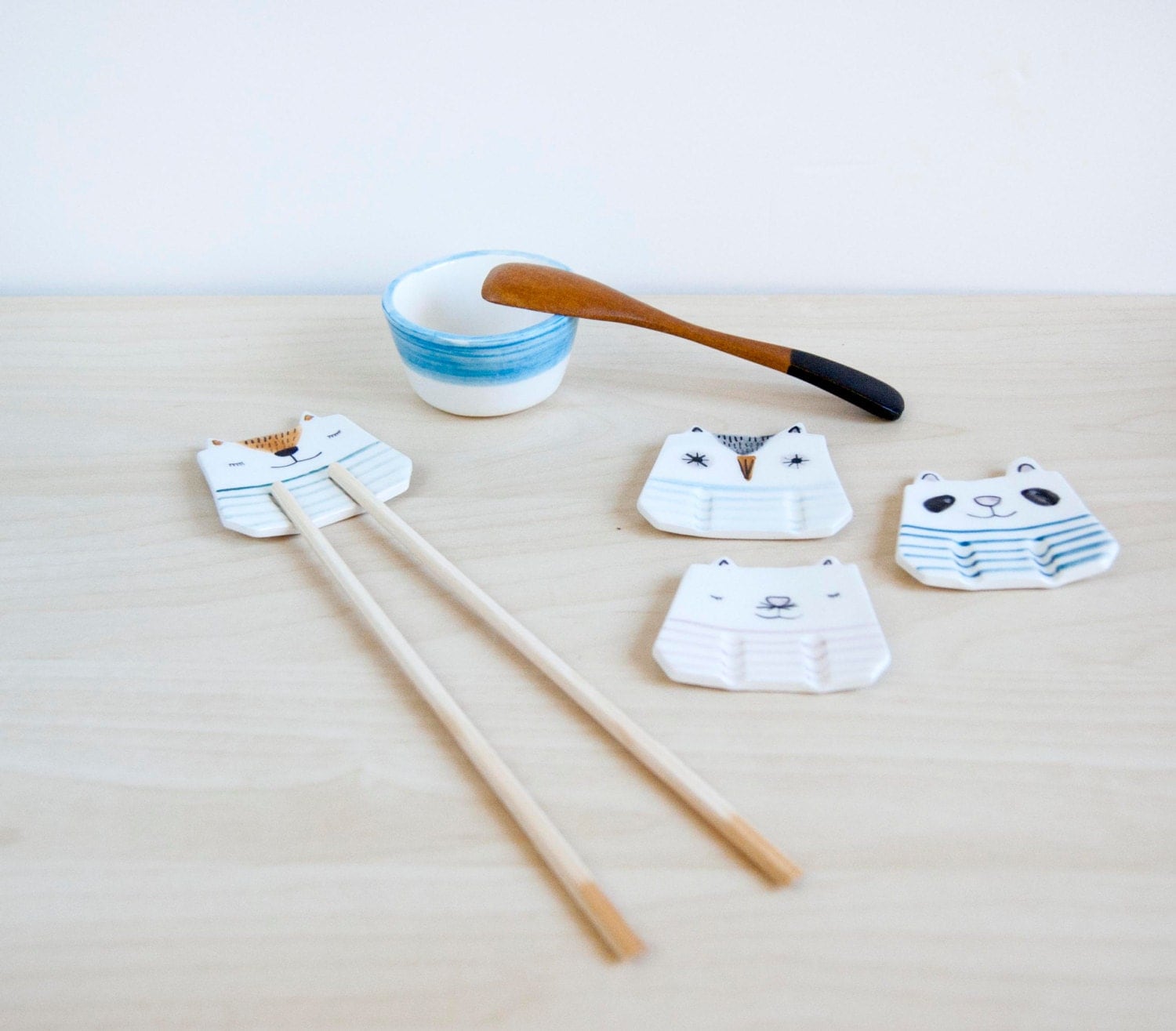 Ceramic Chopstick Rest Holder Set Chopstick Rest By Noemarin