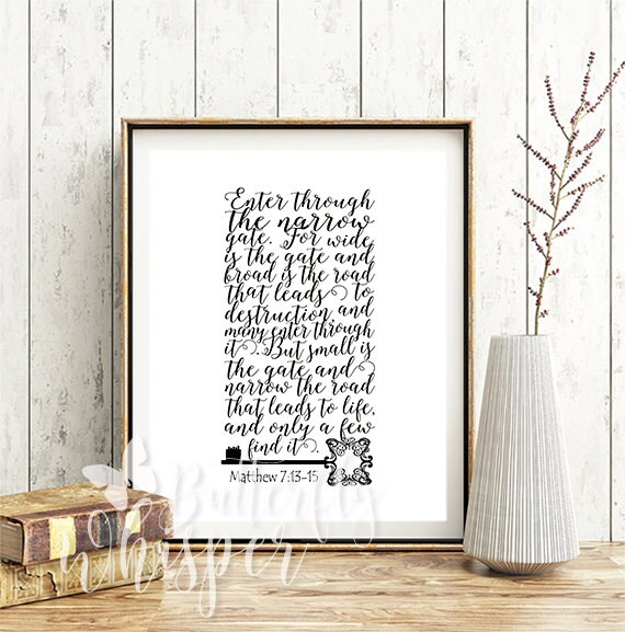 Christian Wall Art Print Bible Verse Art Bible Verses For