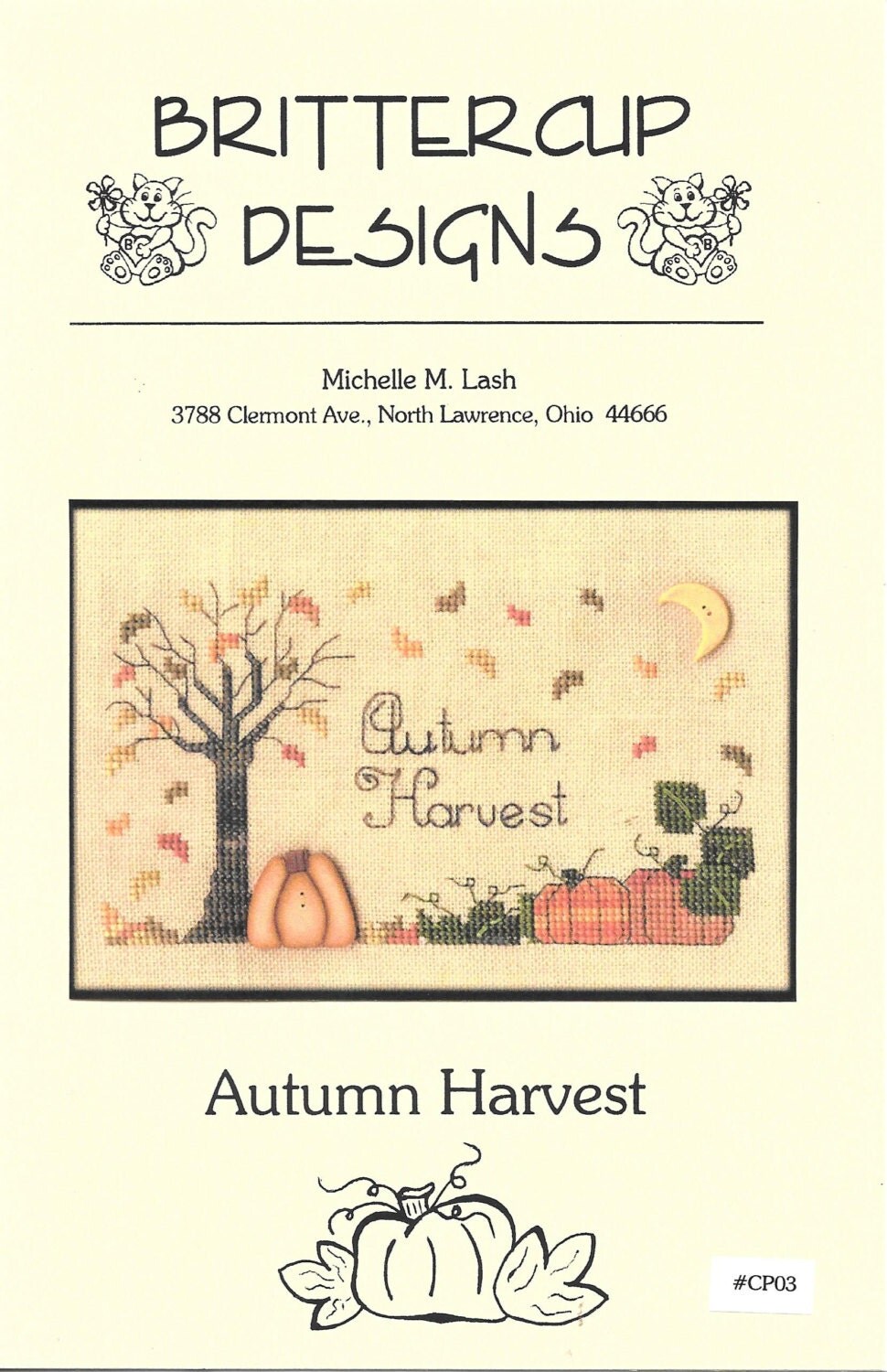 Brittercup Designs Autumn Harvest Counted Cross Stitch Kit