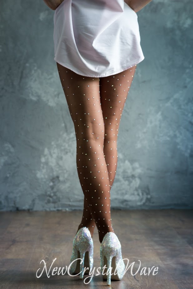 Rhinestone Tights Crystalized The Color Brown Diamond