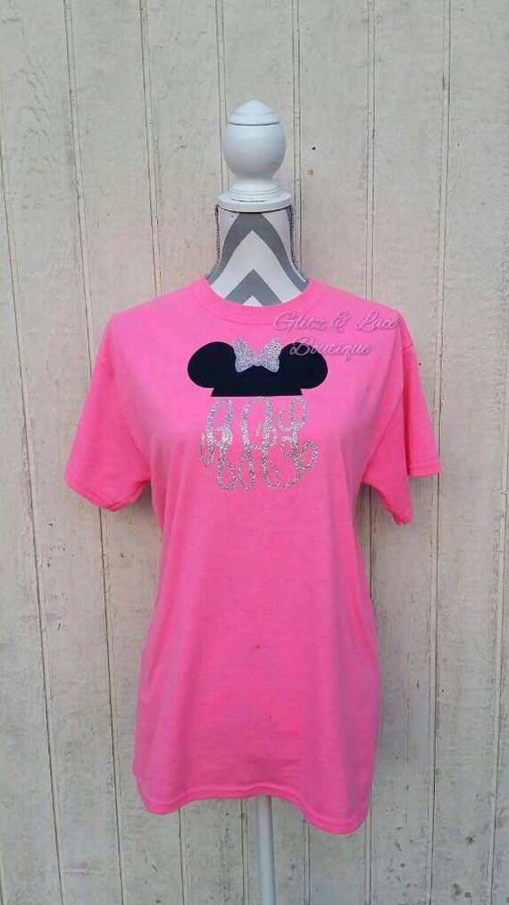 Minnie Mouse Monogrammed ShirtDisney By GlitzandLaceBoutiqCo