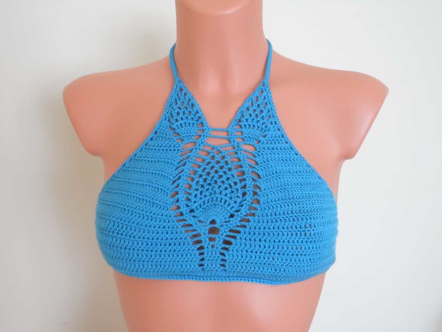 Crochet Halter Top Crochet Bikini Top Pineapple By LOVEKNITCROCHET