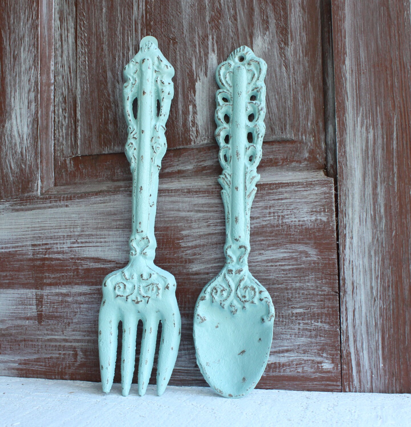 Large Fork And Spoon Kitchen Wall Decor Oversized By LoweryDesigns