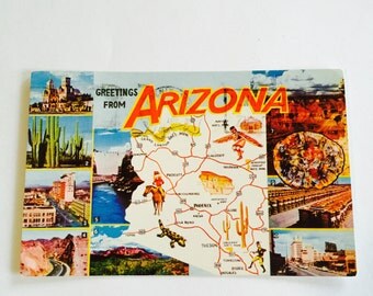 Arizona Arizona Postcard Arizona Souvenir Postcard Arizona Vintage