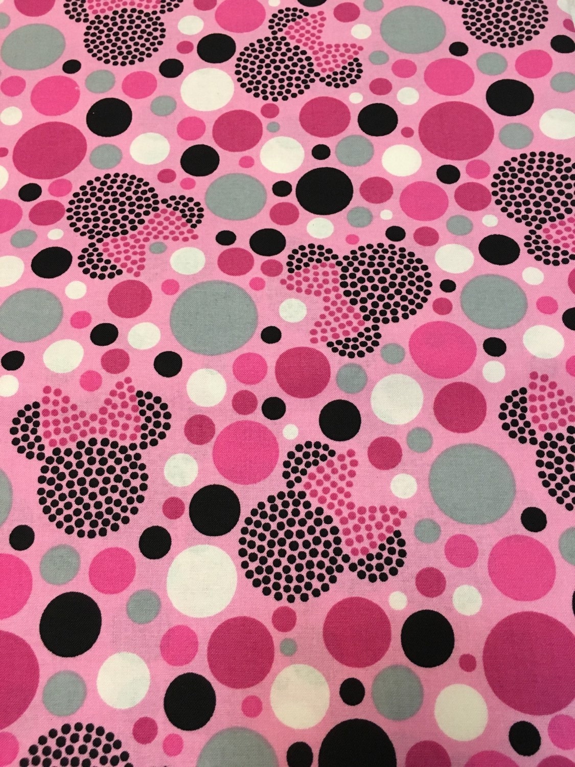 Minnie Mouse Fabric By The Yard Cotton Fabric Pink Fabric