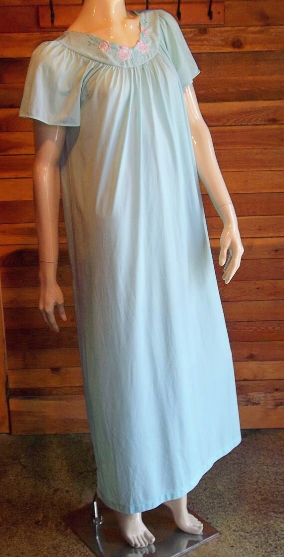 Vintage Lingerie S Shadowline Light Blue Size Small Nylon