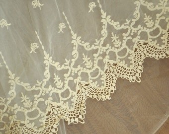 Bridal Lace Fabric Crochet Lace Fabric White Wedding By Lacetime