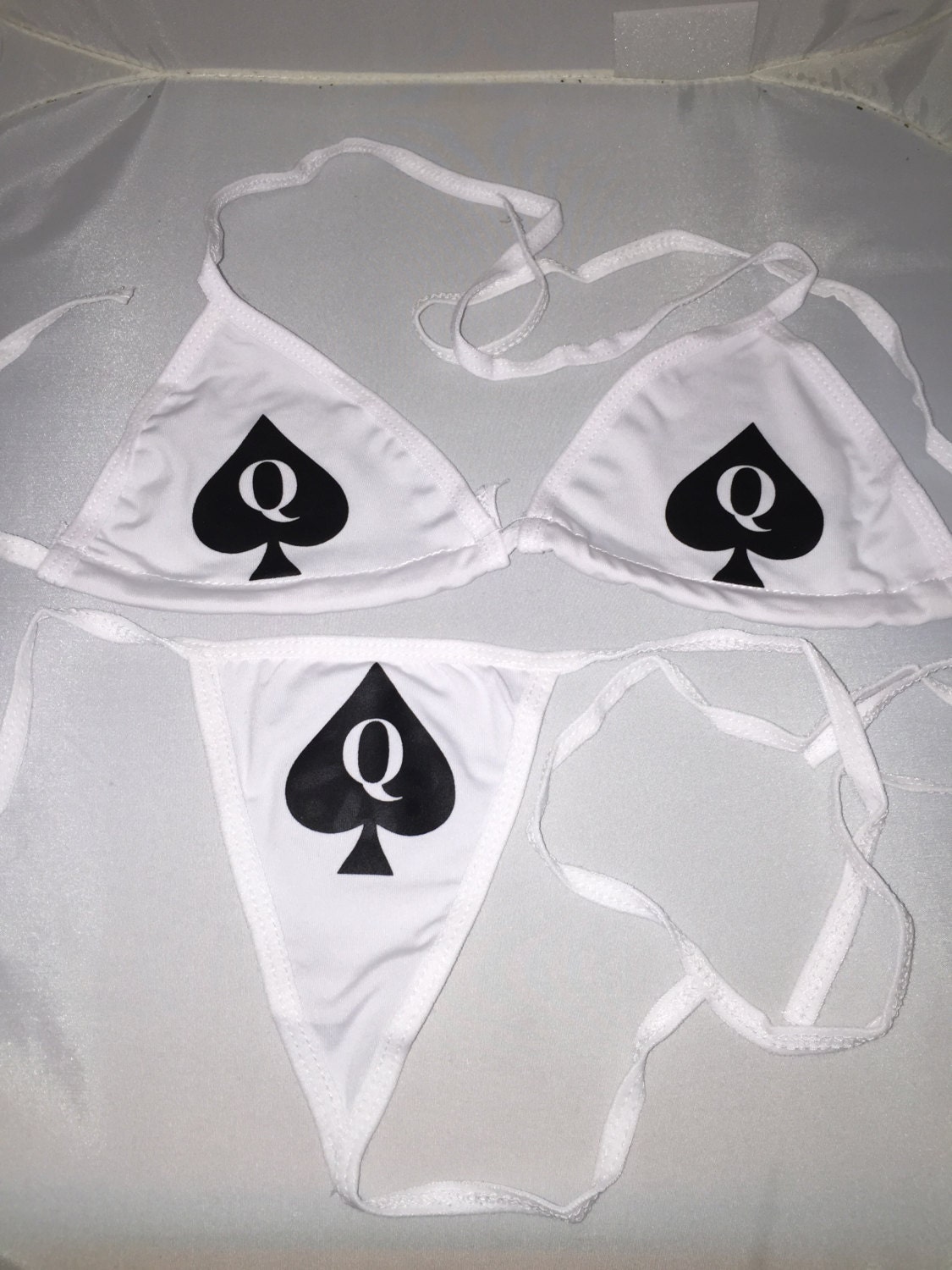 Sexy Queen Of Spades Brazilian Bikini 2Pc Sexy Slut BBC