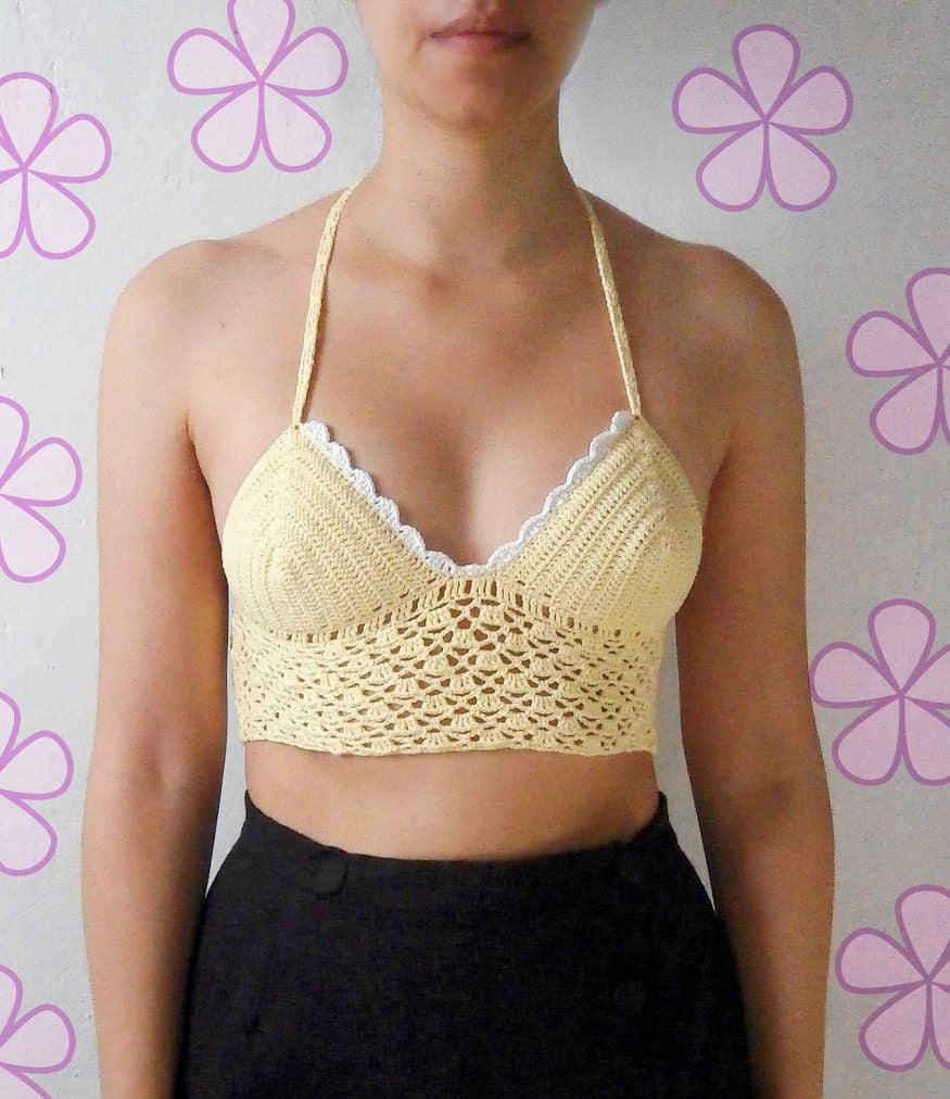 Crochet Crop Top Bikini Pattern Pineapple Motif Crop