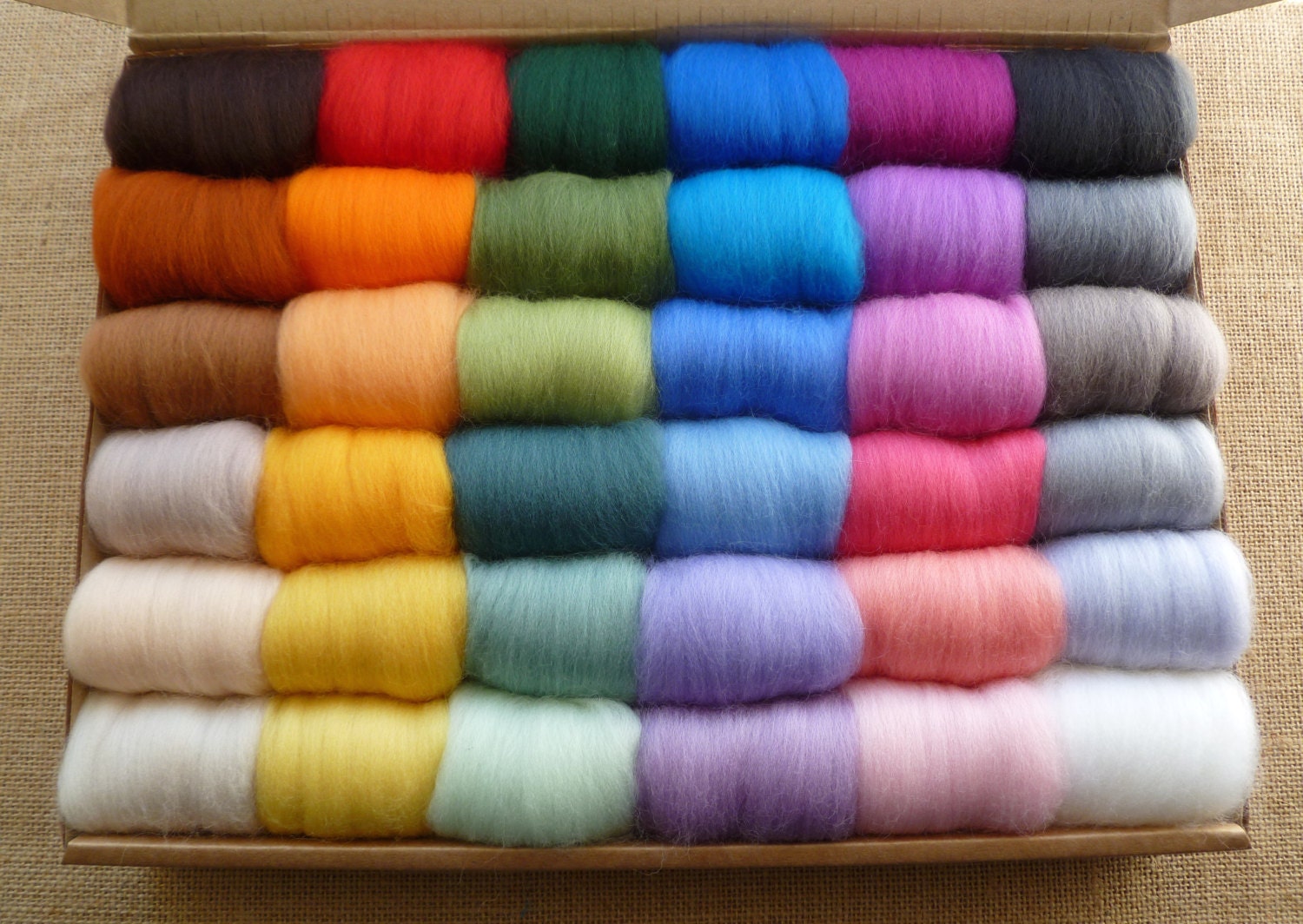 Needle Felting Wool Mixed Colours Boxed Very Soft