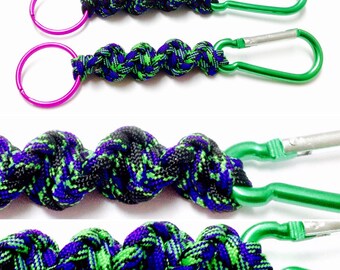 Blue Camo Keychain Paracord Keychain By OurUniverseShop On Etsy