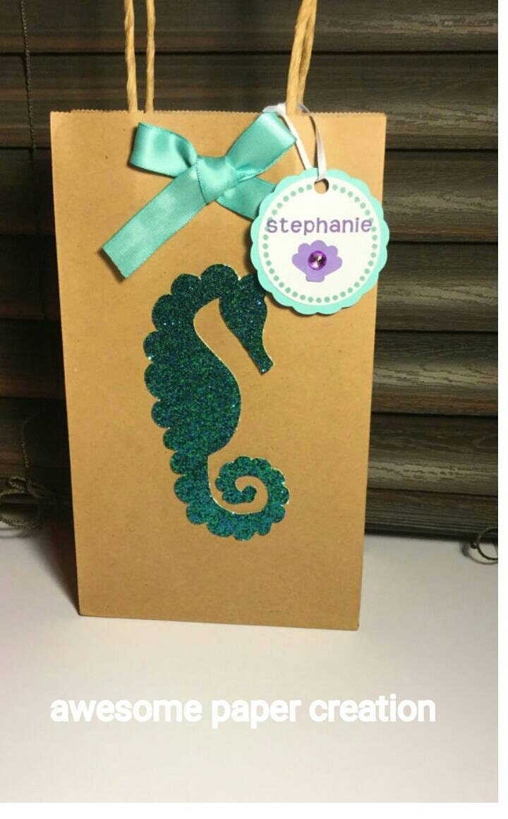 Under The Sea Favor Bags Under The Sea By Awesomepapercreation