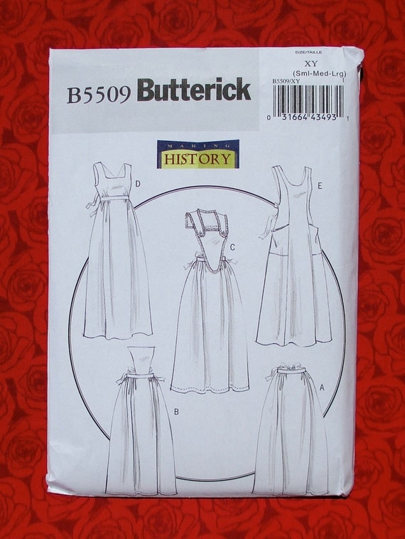 Butterick Sewing Pattern B Historical Aprons Pinafore