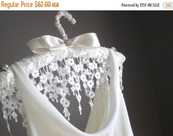 Items Similar To Satin Padded Wedding Dress Hanger Shower Gift