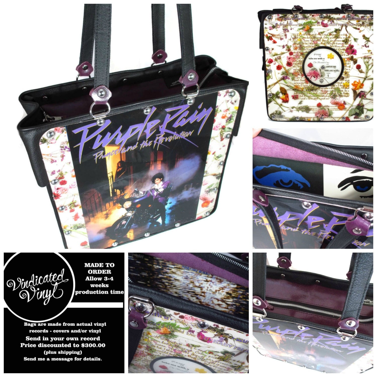 Purple Rain Prince Tote Bags Iucn Water