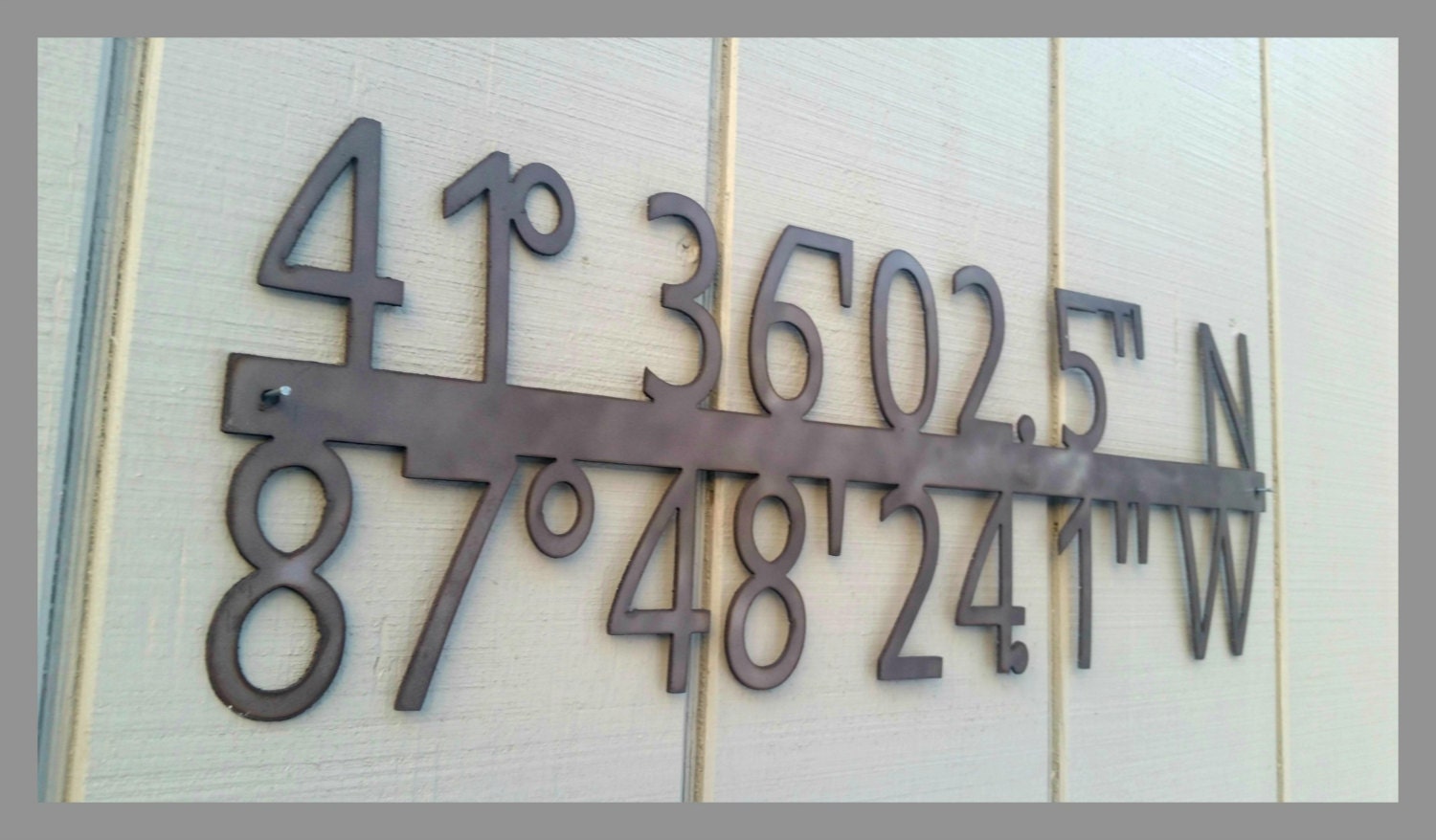 Stainless Steel Gps Coordinate Latitude Longitude Metal Sign