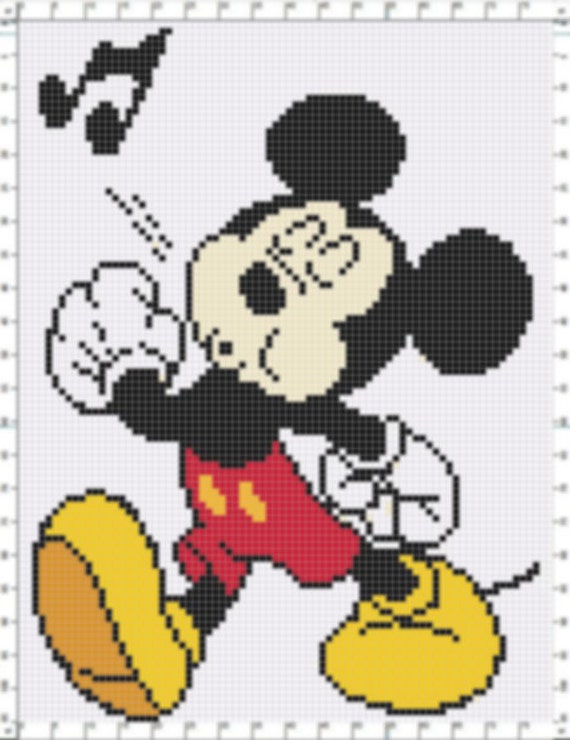 C C Graph Pattern Mickey Mouse Inspired Instant