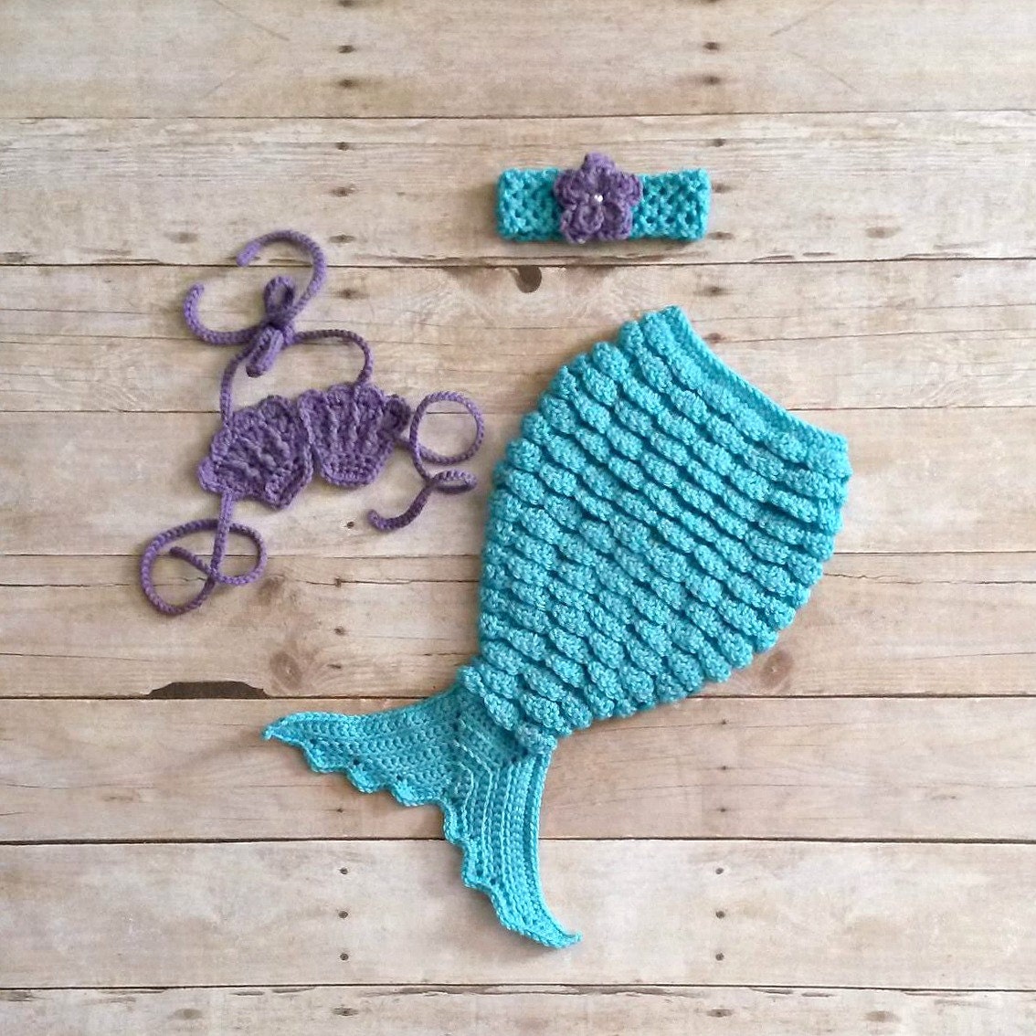 Crochet Baby Mermaid Tail Shell Bikini Top By Redlollipopboutique