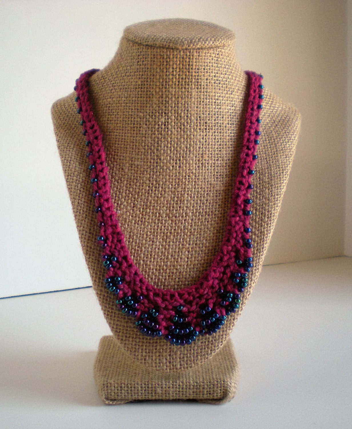 Knit Beaded Necklace