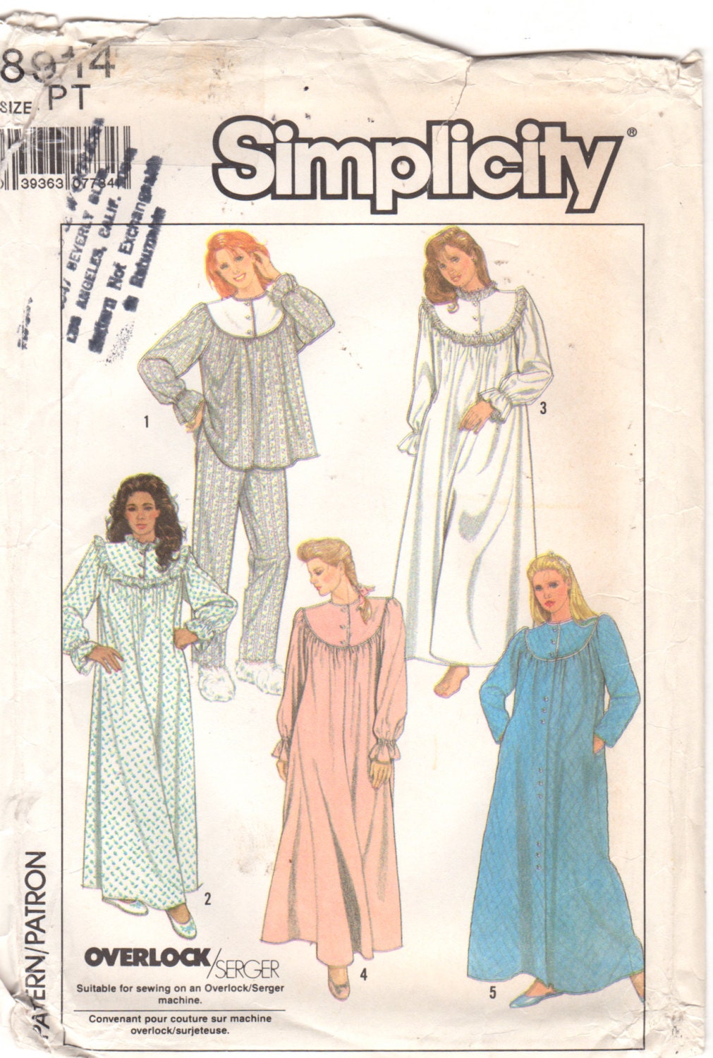 Simplicity S Misses Pajamas Nightgown Robe Pattern