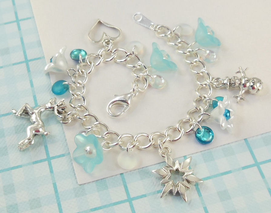 Frozen Charm Bracelet Elsa By Linkncharms On Etsy