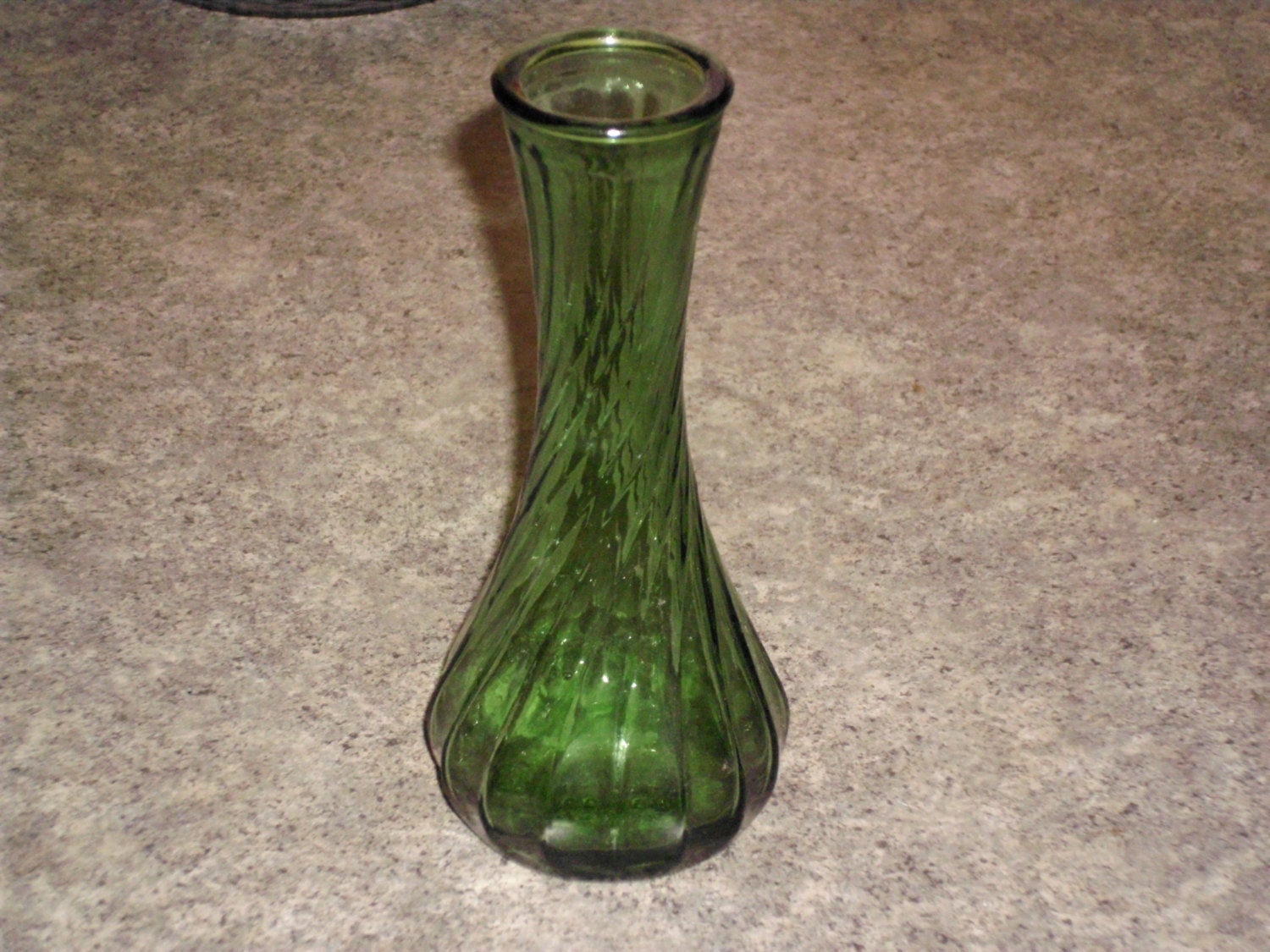 Vintage S Hoosier Glass Green Vase By Yesteryearshop On Etsy