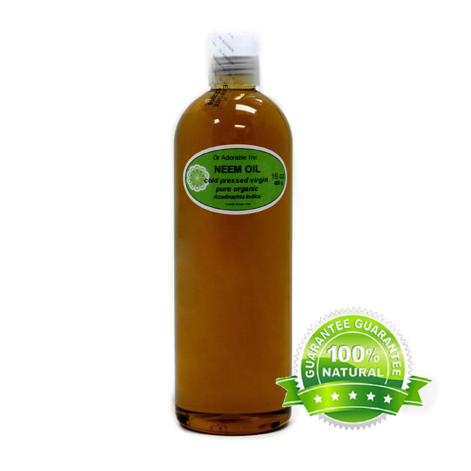 16 OZ Pure Organic Neem Oil Cold Pressed UNREFINED VIRGIN