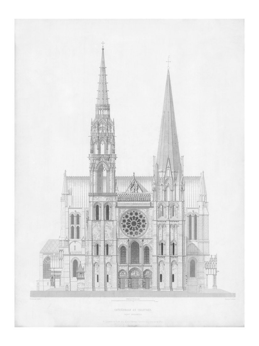 gothic architecture drawing