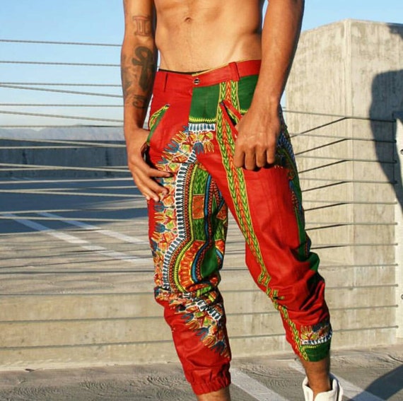 African Men Pants Red Dashiki Pants The By Afrocollection